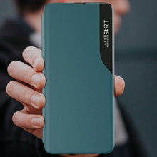 Заредете изображение във визуализатора на галерията – Eco Leather View Case elegant bookcase type case with kickstand for Samsung Galaxy M51 black - TopMag
