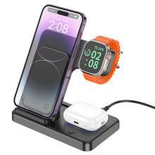 Заредете изображение във визуализатора на галерията – Borofone Wireless induction charger BQ26 Best 3 in 1 15W black
