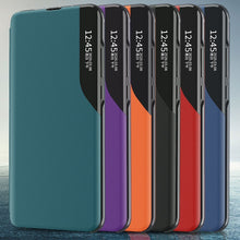 Заредете изображение във визуализатора на галерията – Eco Leather View Case elegant bookcase type case with kickstand for Samsung Galaxy M51 green - TopMag
