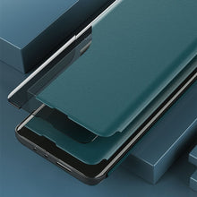 Заредете изображение във визуализатора на галерията – Eco Leather View Case elegant bookcase type case with kickstand for Samsung Galaxy S20 FE 5G black - TopMag

