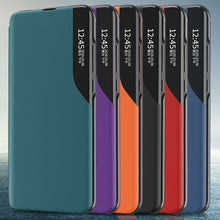 Заредете изображение във визуализатора на галерията – Eco Leather View Case elegant bookcase type case with kickstand for Samsung Galaxy A02s EU black - TopMag
