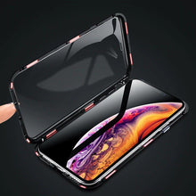 Заредете изображение във визуализатора на галерията – Wozinsky Full Magnetic Case Full Body Front and Back Cover with built-in glass for iPhone 12 Pro Max black-transparent - TopMag
