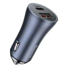 Заредете изображение във визуализатора на галерията – Baseus Golden Contactor Pro quick car charger USB Type C / USB 40 W Power Delivery 3.0 Quick Charge 4+ SCP FCP AFC gray (CCJD-0G) - TopMag
