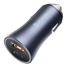 Заредете изображение във визуализатора на галерията – Baseus Golden Contactor Pro quick car charger USB Type C / USB 40 W Power Delivery 3.0 Quick Charge 4+ SCP FCP AFC gray (CCJD-0G) - TopMag
