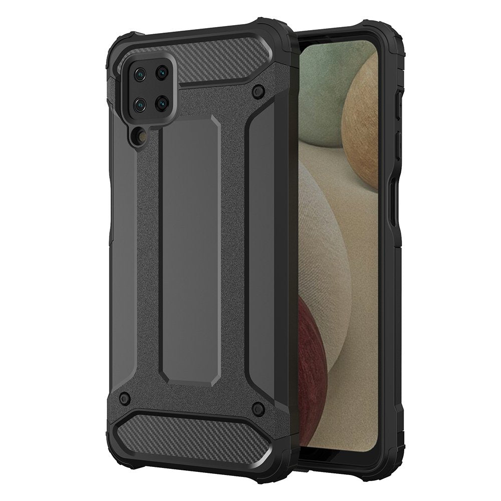 Hybrid Armor Case Tough Rugged Cover for Samsung Galaxy A12 / Galaxy M12 black - TopMag