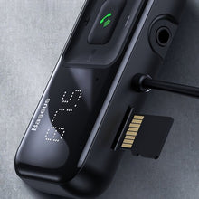 Заредете изображение във визуализатора на галерията – Wireless Bluetooth FM transmitter with charger Baseus S-16 (Overseas edition) - black
