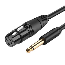 Заредете изображение във визуализатора на галерията – Ugreen audio cable Microphone cable to XLR microphone (female) - 6.35 mm jack (male) 3 m (AV131) - TopMag
