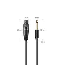 Заредете изображение във визуализатора на галерията – Ugreen audio cable Microphone cable to Mic XLR (female) - 6.35 mm jack (male) 5 m (AV131) - TopMag
