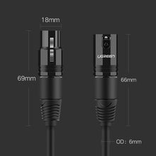 Заредете изображение във визуализатора на галерията – Ugreen Extension Audio Cable Microphone Cable Microphone XLR (Female) - XLR (Male) 1m (AV130) - TopMag
