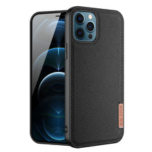 Заредете изображение във визуализатора на галерията – Dux Ducis Fino case covered with nylon material for iPhone 12 Pro Max black - TopMag
