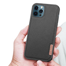 Заредете изображение във визуализатора на галерията – Dux Ducis Fino case covered with nylon material for iPhone 12 Pro Max black - TopMag
