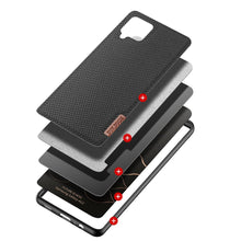 Заредете изображение във визуализатора на галерията – Dux Ducis Fino case covered with nylon material for Samsung Galaxy A12 / Galaxy M12 black - TopMag
