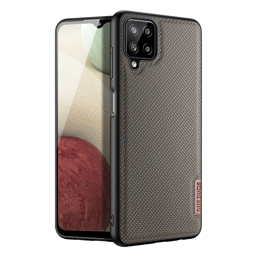 Dux Ducis Fino case covered with nylon material for Samsung Galaxy A12 / Galaxy M12 green - TopMag