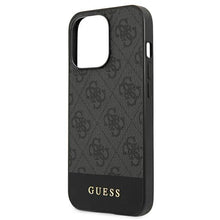 Заредете изображение във визуализатора на галерията – Guess GUHCP13LG4GLGR iPhone 13 Pro / 13 6,1" szary/grey hardcase 4G Stripe Collection
