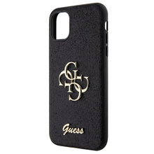 Заредете изображение във визуализатора на галерията – Original Case GUESS hardcase Glitter Script Big 4G GUHCN61HG4SGK for Iphone 11/ Xr black
