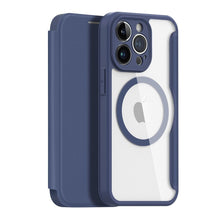 Заредете изображение във визуализатора на галерията – DUX DUCIS Skin X Pro - Folio Case compatible with MagSafe for Apple iPhone 13 Pro blue
