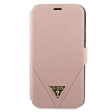 Заредете изображение във визуализатора на галерията – Guess GUFLBKP12SVSATMLPI iPhone 12 mini 5,4" różowy/pink book Saffiano - TopMag
