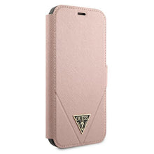 Заредете изображение във визуализатора на галерията – Guess GUFLBKP12SVSATMLPI iPhone 12 mini 5,4" różowy/pink book Saffiano - TopMag
