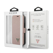 Заредете изображение във визуализатора на галерията – Guess GUFLBKP12SVSATMLPI iPhone 12 mini 5,4" różowy/pink book Saffiano - TopMag
