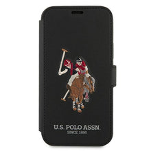Заредете изображение във визуализатора на галерията – US Polo USFLBKP12MPUGFLBK iPhone 12/12 Pro 6,1" czarny/black book Polo Embroidery Collection - TopMag
