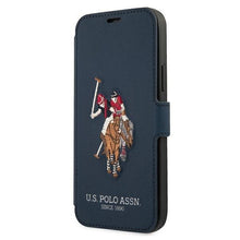Заредете изображение във визуализатора на галерията – US Polo USFLBKP12MPUGFLNV iPhone 12/12 Pro 6,1" granatowy/navy book Polo Embroidery Collection - TopMag
