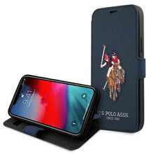 Заредете изображение във визуализатора на галерията – US Polo USFLBKP12MPUGFLNV iPhone 12/12 Pro 6,1" granatowy/navy book Polo Embroidery Collection - TopMag
