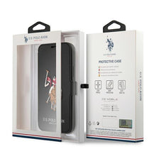 Заредете изображение във визуализатора на галерията – US Polo USFLBKP12SPUGFLBK iPhone 12 mini 5,4" czarny/black book Polo Embroidery Collection - TopMag
