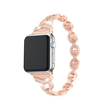 Заредете изображение във визуализатора на галерията – Bracelet loop for Apple Watch 42/44/45 design 3 rose gold
