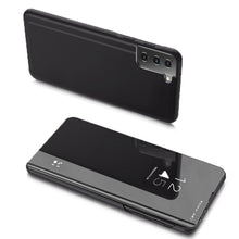 Заредете изображение във визуализатора на галерията – Clear View Case cover for Samsung Galaxy S21 5G black - TopMag
