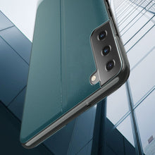 Заредете изображение във визуализатора на галерията – Eco Leather View Case elegant bookcase type case with kickstand for Samsung Galaxy S21+ 5G (S21 Plus 5G) purple - TopMag
