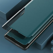 Заредете изображение във визуализатора на галерията – Eco Leather View Case elegant bookcase type case with kickstand for Samsung Galaxy S21+ 5G (S21 Plus 5G) purple - TopMag
