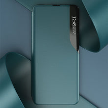 Заредете изображение във визуализатора на галерията – Eco Leather View Case elegant bookcase type case with kickstand for Samsung Galaxy S21 Ultra 5G purple - TopMag
