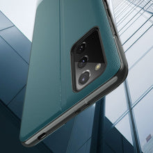 Заредете изображение във визуализатора на галерията – Eco Leather View Case elegant bookcase type case with kickstand for Xiaomi Poco M3 / Xiaomi Redmi 9T blue - TopMag
