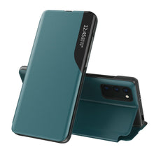 Заредете изображение във визуализатора на галерията – Eco Leather View Case elegant bookcase type case with kickstand for Xiaomi Poco M3 / Xiaomi Redmi 9T green - TopMag
