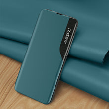 Заредете изображение във визуализатора на галерията – Eco Leather View Case elegant bookcase type case with kickstand for Xiaomi Poco M3 / Xiaomi Redmi 9T green - TopMag
