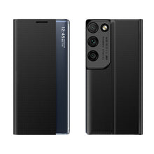 Заредете изображение във визуализатора на галерията – New Sleep Case Bookcase Type Case with kickstand function for Samsung Galaxy S21 Ultra 5G black - TopMag
