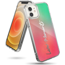 Заредете изображение във визуализатора на галерията – Ringke Fusion Design PC Case with TPU Bumper for iPhone 12 mini pink-green (GNAP0020) - TopMag
