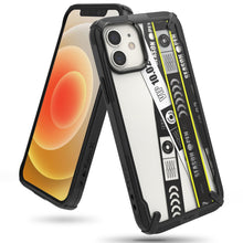 Заредете изображение във визуализатора на галерията – Ringke Fusion X Design durable PC Case with TPU Bumper for iPhone 12 mini black (Ticket band) (XDAP0018) - TopMag

