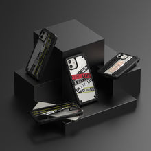 Заредете изображение във визуализатора на галерията – Ringke Fusion X Design durable PC Case with TPU Bumper for iPhone 12 mini black (Ticket band) (XDAP0019) - TopMag
