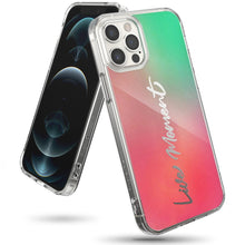 Заредете изображение във визуализатора на галерията – Ringke Fusion Design PC Case with TPU Bumper for iPhone 12 Pro / iPhone 12 pink-green (GNAP0024) - TopMag
