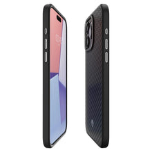 Заредете изображение във визуализатора на галерията – Spigen Enzo Aramid Mag Case with MagSafe for iPhone 15 Pro Max - Matte Black
