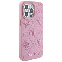 Заредете изображение във визуализатора на галерията – Original faceplate case GUESS GUHCP15LP4EPMP for iPhone 15 PRO (Quilted 4G Classic / pink)
