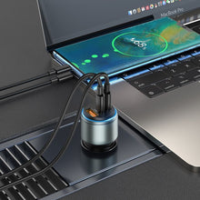 Заредете изображение във визуализатора на галерията – HOCO car charger USB QC + 2x Type C PD 95W Galloper NZ9 black
