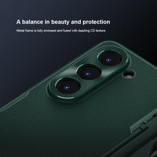 Заредете изображение във визуализатора на галерията – Nillkin Super Frosted Shield Fold Case for Samsung Galaxy Z Fold 5 5G green (pen holder)
