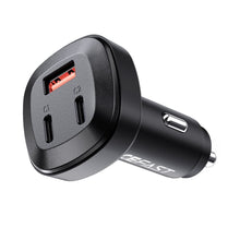 Заредете изображение във визуализатора на галерията – Acefast car charger usb a + 2 x typ c qc4.0 pd66w pps afc fcp b3 black
