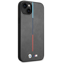 Заредете изображение във визуализатора на галерията – BMW BMHMP14M22PVTA case iPhone 14 Plus 6.7" gray/gray Quilted Tricolor MagSafe
