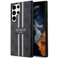 Заредете изображение във визуализатора на галерията – Guess GUHCS23LP4RPSK S23 Ultra S918 black/black hardcase 4G Printed Stripe
