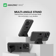 Заредете изображение във визуализатора на галерията – Amazing Thing Titan Pro Mag Wallet Case IP156.7PTWBK for Iphone 15 Pro Max black with stand
