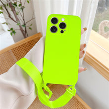 Заредете изображение във визуализатора на галерията – Strap Silicone Case for Iphone 14 Pro design 2 lime
