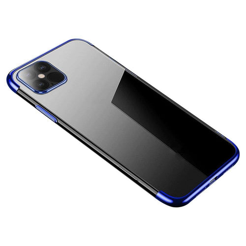 Clear Color Case Gel TPU Electroplating frame Cover for Xiaomi Mi 10T Lite blue - TopMag